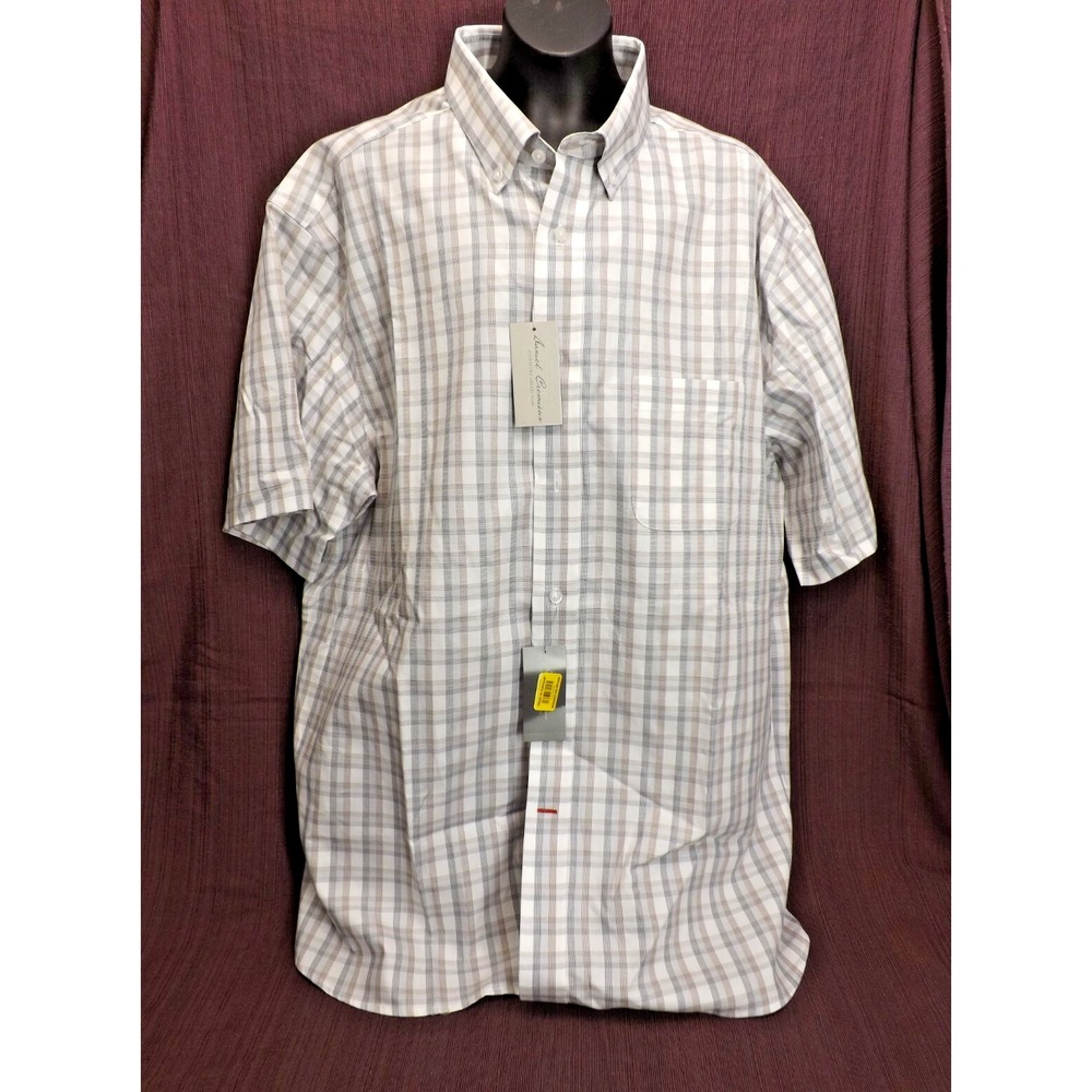 Daniel Cremieux Signature Label Performance Stretch Plaid Short Sleeve -Men's XL